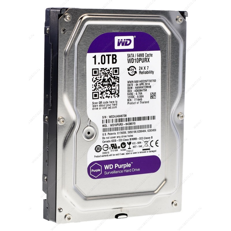 WD Purple 1 Тб WD10PURX в Твери по лучшей цене